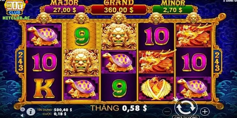 Cách tính thưởng kho tàng ngũ long Hit Club