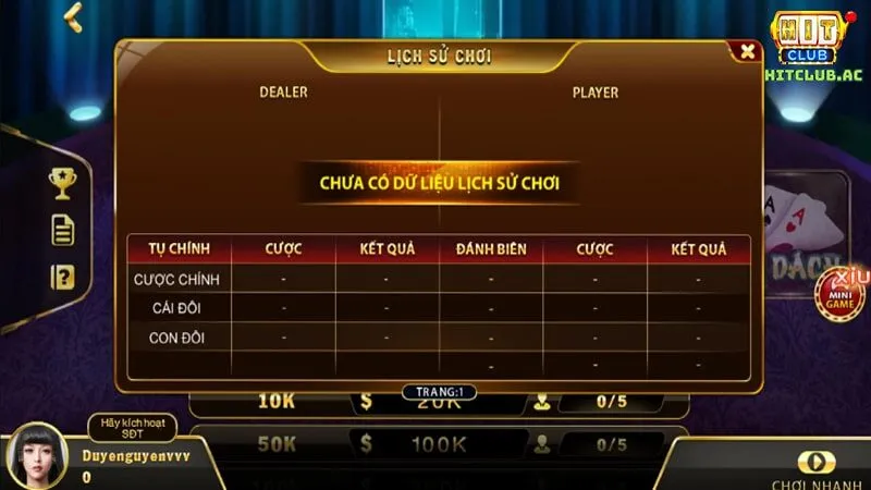 Luật chơi Xì dách tại Hit club